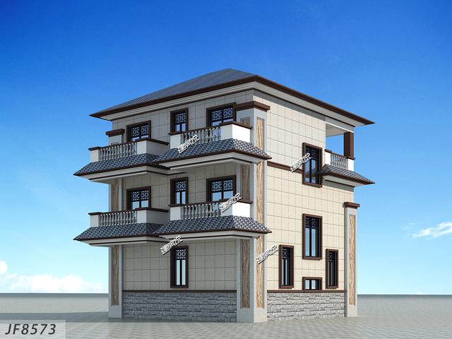 94平小戶型二層新中式住宅設(shè)計(jì)圖，宅基地雖小，卻很是氣派！