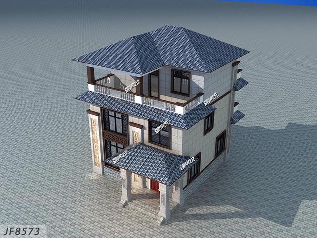 94平小戶型二層新中式住宅設(shè)計(jì)圖，宅基地雖小，卻很是氣派！