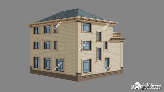 占地223平的農(nóng)村三層歐式大別墅設(shè)計(jì)圖，精美的構(gòu)件和裝飾，中式和歐式完美的結(jié)合，大氣與實(shí)用于一體