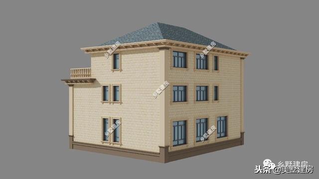 占地223平的農(nóng)村三層歐式大別墅設(shè)計(jì)圖，精美的構(gòu)件和裝飾，中式和歐式完美的結(jié)合，大氣與實(shí)用于一體