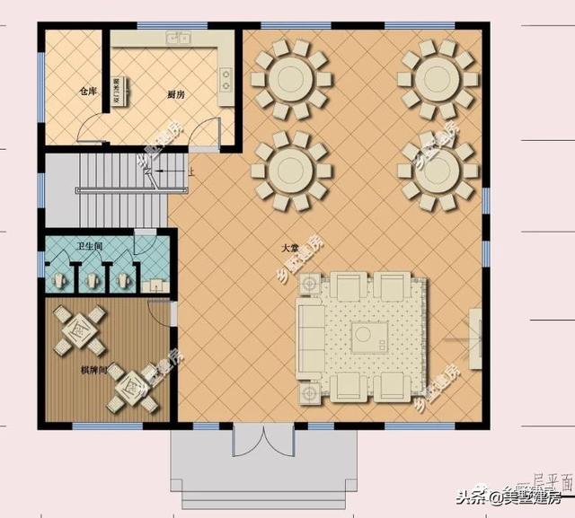占地223平的農(nóng)村三層歐式大別墅設(shè)計(jì)圖，精美的構(gòu)件和裝飾，中式和歐式完美的結(jié)合，大氣與實(shí)用于一體