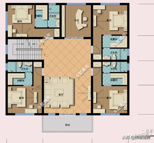 占地223平的農(nóng)村三層歐式大別墅設(shè)計(jì)圖，精美的構(gòu)件和裝飾，中式和歐式完美的結(jié)合，大氣與實(shí)用于一體