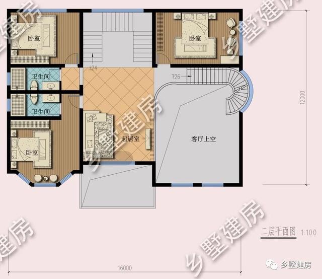 二層歐式樓房設(shè)計圖，奢華的外觀和精致的布局，你確定要錯過嗎？