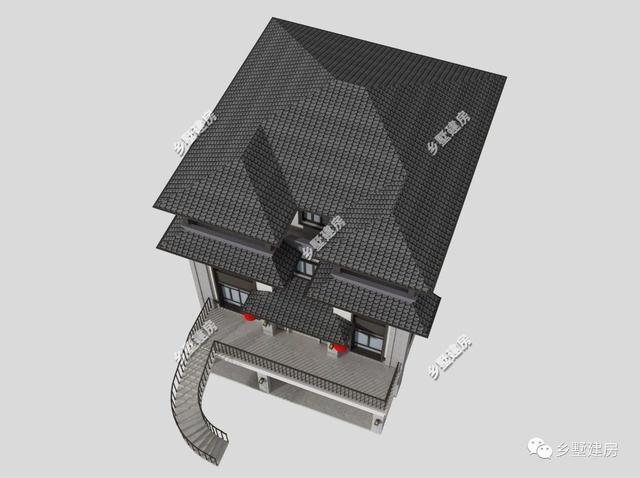 四層經(jīng)典中式別墅設(shè)計(jì)圖，新老元素的混合搭配很漂亮，不比歐式差