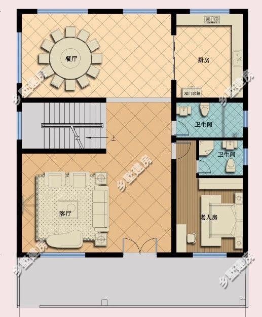 四層經(jīng)典中式別墅設(shè)計(jì)圖，新老元素的混合搭配很漂亮，不比歐式差
