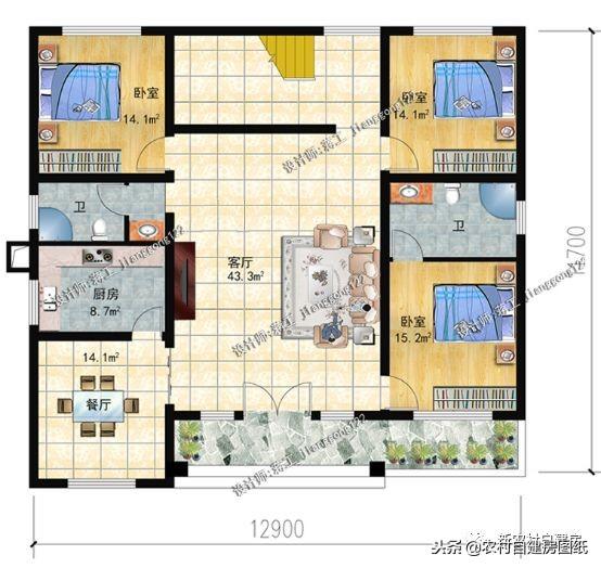 5棟建房尺寸小的一層自建房，設計合理，實用經(jīng)濟，養(yǎng)老最合適不過了！