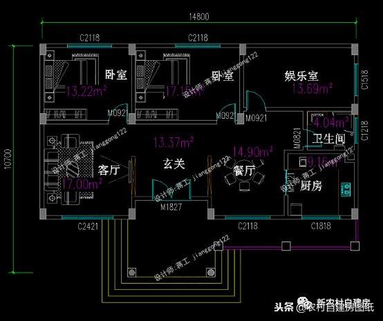 5棟建房尺寸小的一層自建房，設計合理，實用經(jīng)濟，養(yǎng)老最合適不過了！