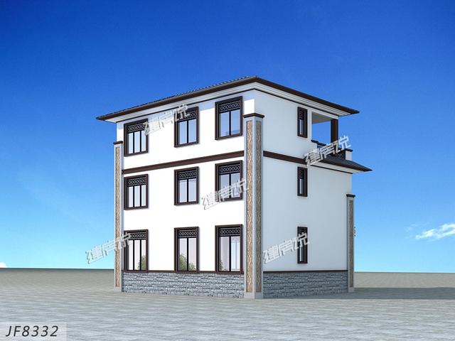 125平三層新中式別墅設(shè)計(jì)圖，低調(diào)不張揚(yáng)，簡(jiǎn)直是小宅基地的福音，建到就是賺到。