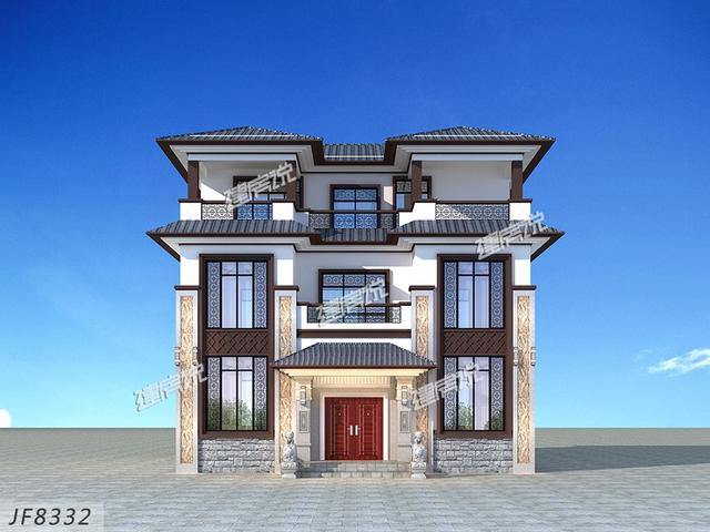 125平三層新中式別墅設(shè)計(jì)圖，低調(diào)不張揚(yáng)，簡(jiǎn)直是小宅基地的福音，建到就是賺到。