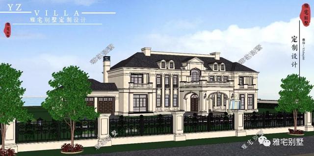 帶半地下室的二層復(fù)式樓房設(shè)計(jì)圖，對(duì)稱(chēng)設(shè)計(jì)，舒適享受鄉(xiāng)村生活