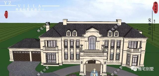 帶半地下室的二層復(fù)式樓房設(shè)計(jì)圖，對(duì)稱(chēng)設(shè)計(jì)，舒適享受鄉(xiāng)村生活