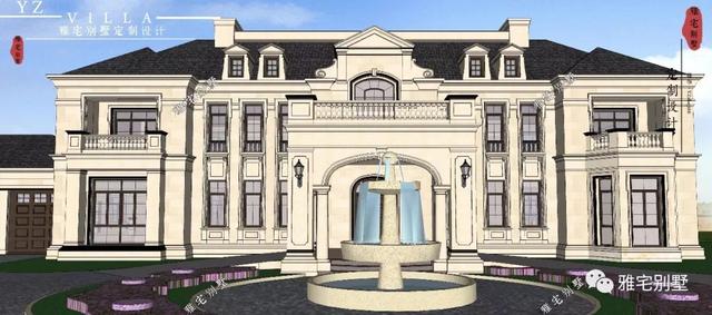 帶半地下室的二層復(fù)式樓房設(shè)計(jì)圖，對(duì)稱(chēng)設(shè)計(jì)，舒適享受鄉(xiāng)村生活