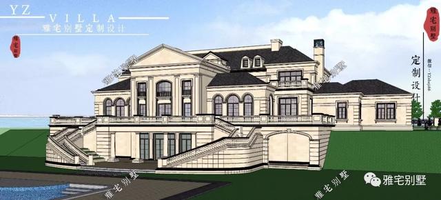 帶半地下室的二層復(fù)式樓房設(shè)計(jì)圖，對(duì)稱(chēng)設(shè)計(jì)，舒適享受鄉(xiāng)村生活