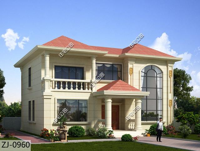 占地156平的二層自建房，占地尺寸適中，外觀精美，造價實惠。