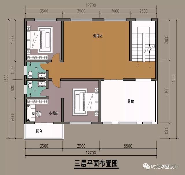 帶大露臺的二層歐式小洋樓設(shè)計(jì)圖，配色自然和諧，建在村里相當(dāng)洋氣