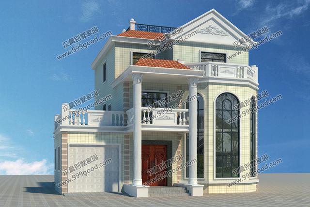 占地117平的三層別墅設(shè)計(jì)圖，帶車庫，帶實(shí)景效果圖，小戶型中的精品！