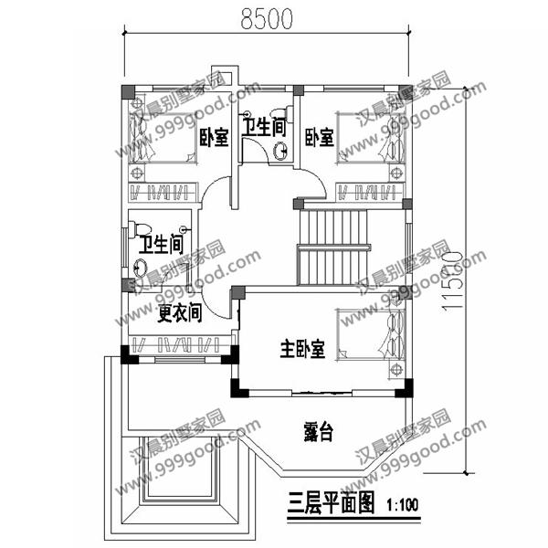 占地117平的三層別墅設(shè)計(jì)圖，帶車庫，帶實(shí)景效果圖，小戶型中的精品！