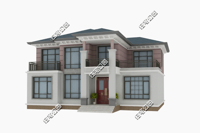 占地173平的新農(nóng)村二層別墅設(shè)計(jì)圖，帶有7間臥室，一定能滿足大家的居住需求。