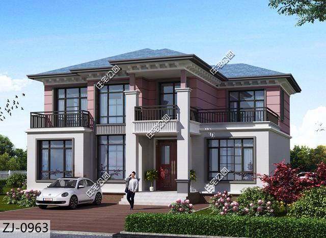 占地173平的新農(nóng)村二層別墅設(shè)計(jì)圖，帶有7間臥室，一定能滿足大家的居住需求。