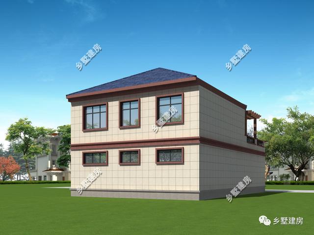 162平二層農(nóng)村別墅，既美觀又大方，帶車(chē)庫(kù)和大露臺(tái)的設(shè)計(jì)，建上一棟絕對(duì)面子十足！