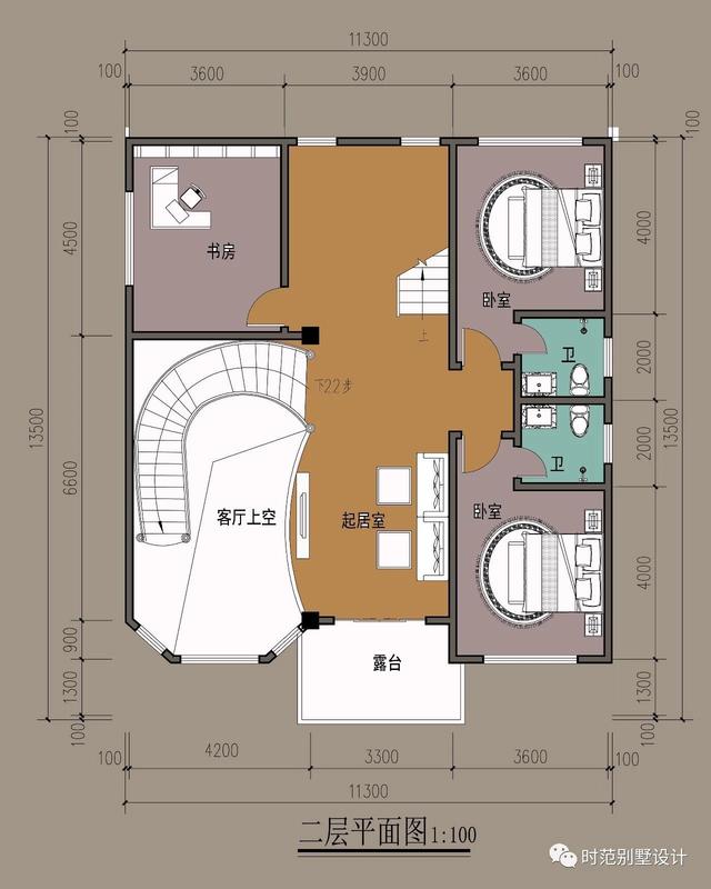 三層高檔別墅設(shè)計(jì)圖，造型宏偉高大，臥室多，享受悠閑精致的鄉(xiāng)村生活