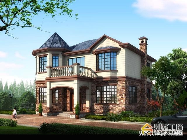 11.9X13.5米二層歐式別墅，外觀漂亮大方，布局實用。