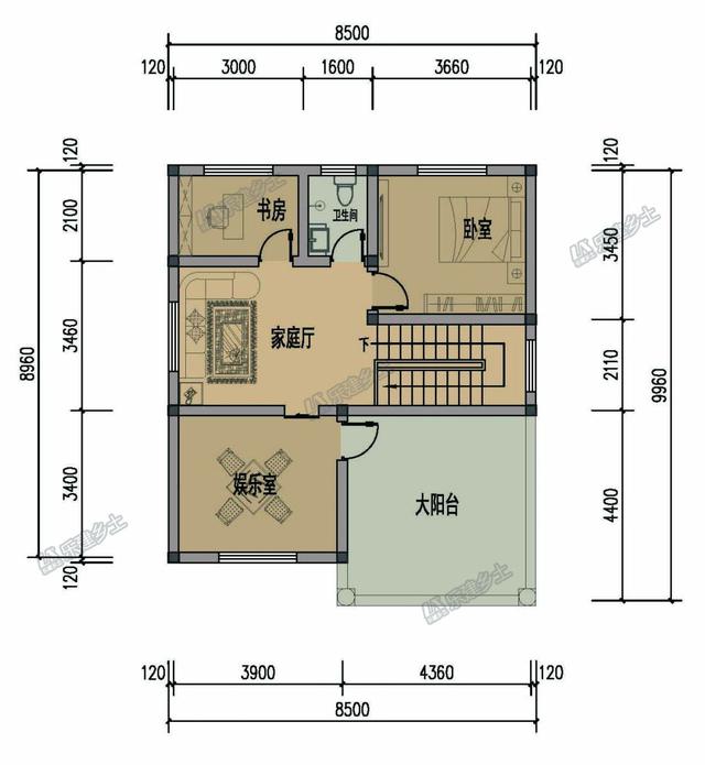9x12米三層歐式別墅設(shè)計(jì)圖，外觀清新時(shí)尚，兩個(gè)大露臺(tái)設(shè)計(jì)，享受鄉(xiāng)村自然生活。