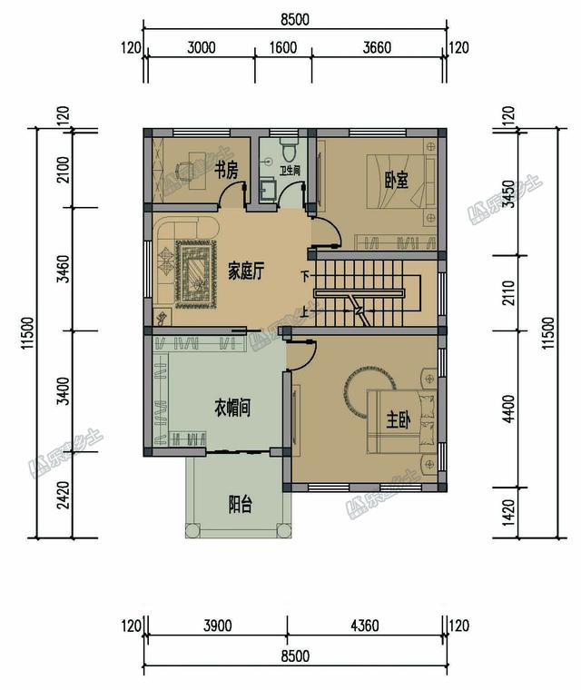 9x12米三層歐式別墅設(shè)計(jì)圖，外觀清新時(shí)尚，兩個(gè)大露臺(tái)設(shè)計(jì)，享受鄉(xiāng)村自然生活。