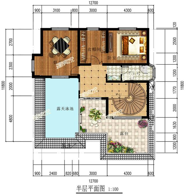 帶架空層的三層別墅設(shè)計(jì)圖，占地雖小，卻豪氣沖天，耐看！