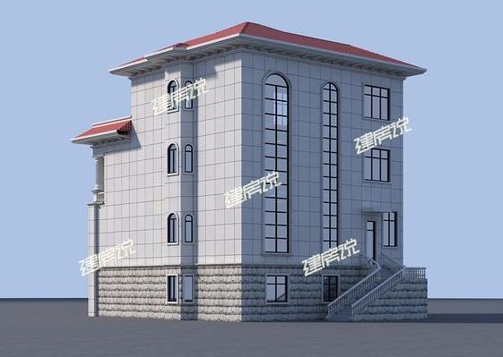 帶架空層的三層別墅設(shè)計(jì)圖，占地雖小，卻豪氣沖天，耐看！