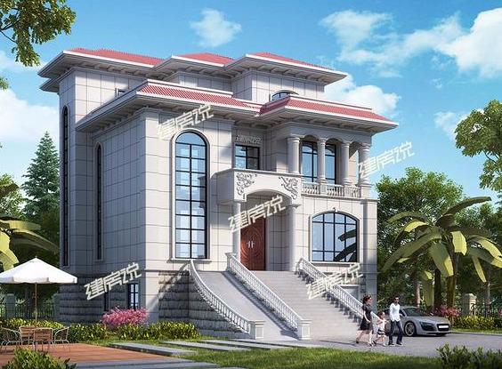 帶架空層的三層別墅設(shè)計(jì)圖，占地雖小，卻豪氣沖天，耐看！