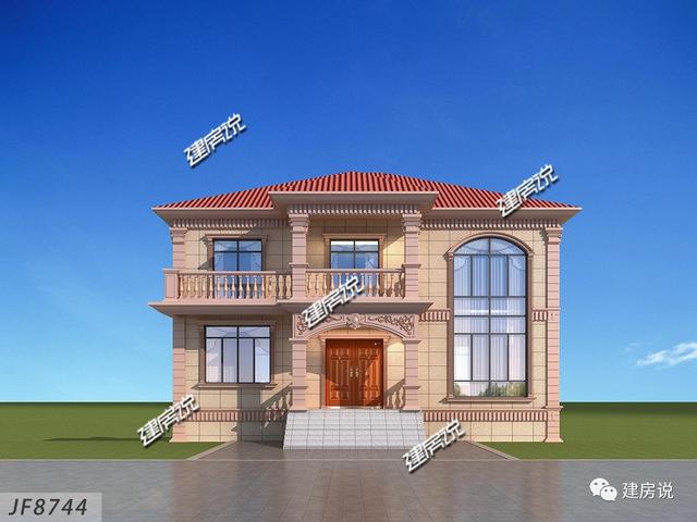 帶地下車庫(kù)的二層歐式別墅設(shè)計(jì)圖，外觀簡(jiǎn)約大氣，四方八穩(wěn)，好戶型，不容錯(cuò)過