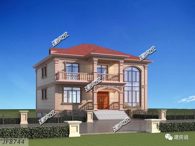 帶地下車庫(kù)的二層歐式別墅設(shè)計(jì)圖，外觀簡(jiǎn)約大氣，四方八穩(wěn)，好戶型，不容錯(cuò)過