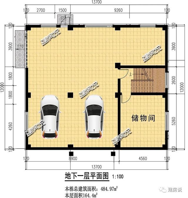 帶地下車庫(kù)的二層歐式別墅設(shè)計(jì)圖，外觀簡(jiǎn)約大氣，四方八穩(wěn)，好戶型，不容錯(cuò)過