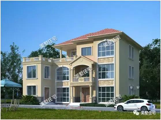 10間臥室的三層別墅設計圖，挑高客廳體面大方，可宿可出租