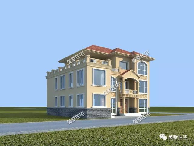 10間臥室的三層別墅設計圖，挑高客廳體面大方，可宿可出租