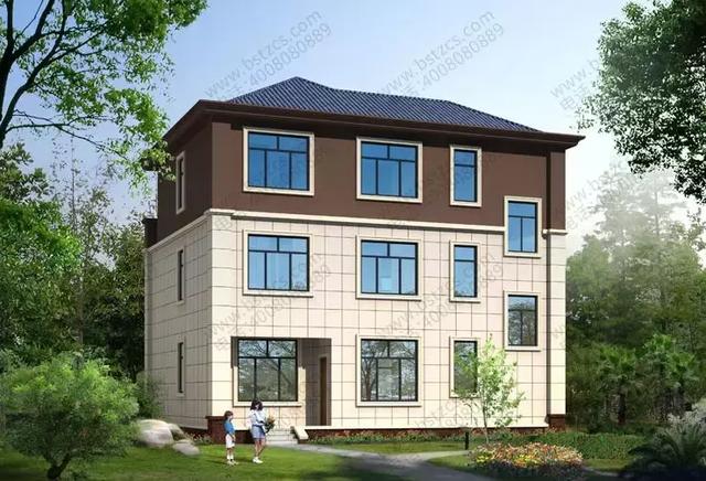 氣派又精致鄉(xiāng)村別墅設(shè)計(jì)圖，三層大氣美觀，農(nóng)村建好回頭率超高