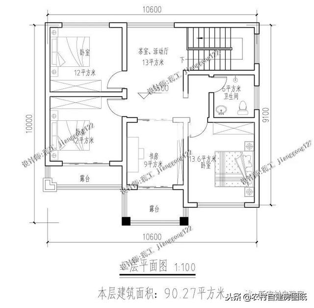小戶型鄉(xiāng)村別墅設(shè)計(jì)圖紙，3款三層4款二層，面積都不超過(guò)100平