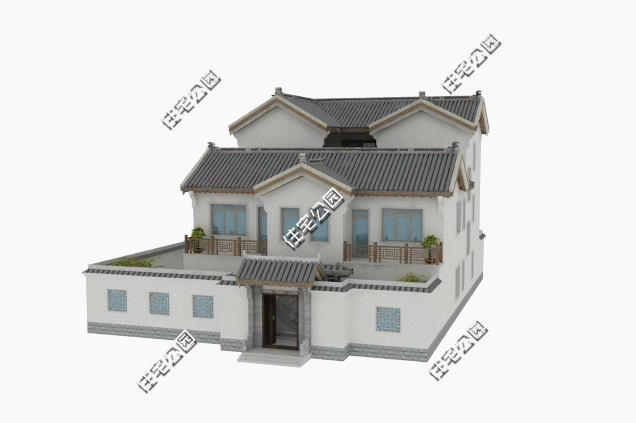 中式合院才是建房首選，13×16米雙庭院戶型設計圖，打造愜意鄉(xiāng)村生活