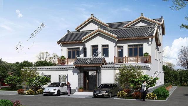 中式合院才是建房首選，13×16米雙庭院戶型設計圖，打造愜意鄉(xiāng)村生活