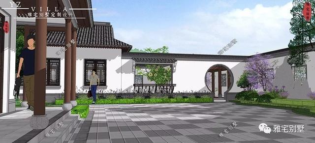 兩層唯美新中式別墅設(shè)計(jì)圖推薦，錯(cuò)落有致，盡顯江南小情調(diào)