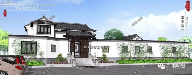 兩層唯美新中式別墅設(shè)計(jì)圖推薦，錯(cuò)落有致，盡顯江南小情調(diào)