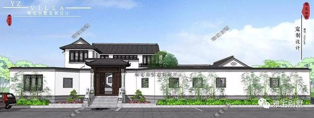 兩層唯美新中式別墅設(shè)計(jì)圖推薦，錯(cuò)落有致，盡顯江南小情調(diào)