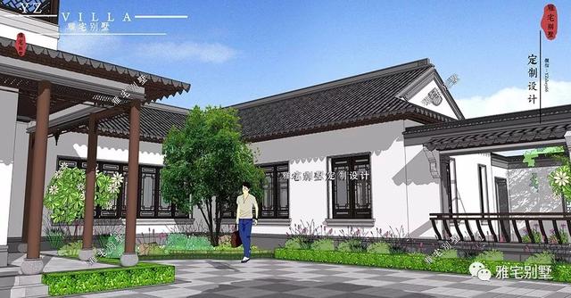 兩層唯美新中式別墅設(shè)計(jì)圖推薦，錯(cuò)落有致，盡顯江南小情調(diào)