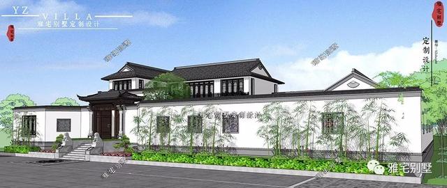 兩層唯美新中式別墅設(shè)計(jì)圖推薦，錯(cuò)落有致，盡顯江南小情調(diào)