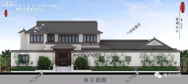 兩層唯美新中式別墅設(shè)計(jì)圖推薦，錯(cuò)落有致，盡顯江南小情調(diào)