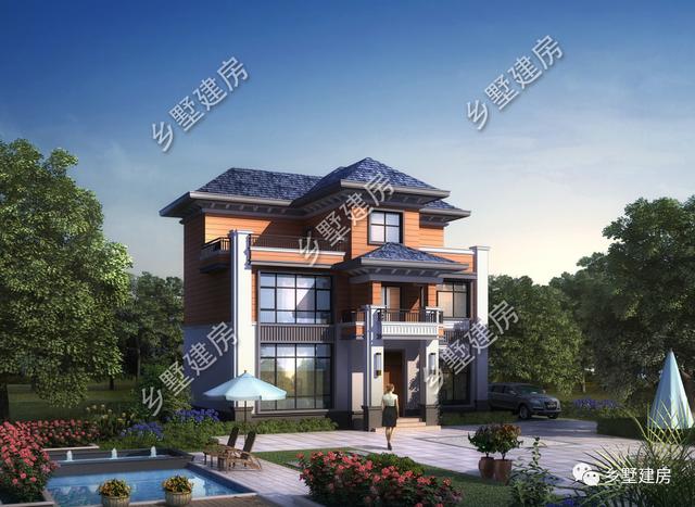 這款12X9米的小別墅設(shè)計(jì)圖實(shí)在太美了！茶室+雙露臺(tái)完美設(shè)計(jì)！