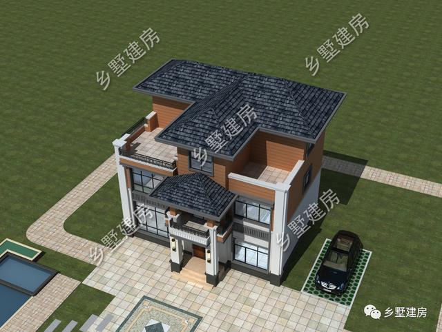 這款12X9米的小別墅設(shè)計(jì)圖實(shí)在太美了！茶室+雙露臺(tái)完美設(shè)計(jì)！