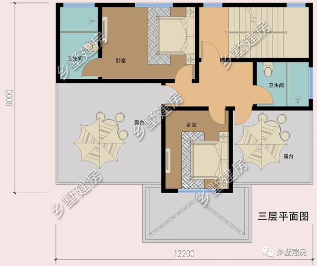 這款12X9米的小別墅設(shè)計(jì)圖實(shí)在太美了！茶室+雙露臺(tái)完美設(shè)計(jì)！