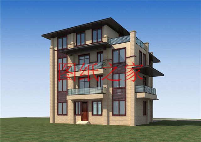 13.8X12.5米的四層別墅設(shè)計(jì)圖，170平大戶型，美觀奢華、氣勢(shì)恢宏！